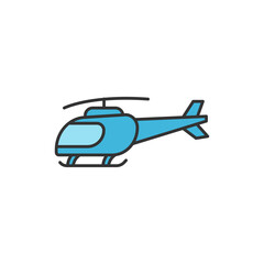 hellicopter air vehicles icon isolated on white background