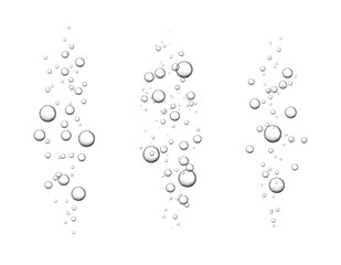 Vector illustration of water bubbles rising in an underwater scene. The fizzy bubbles create an air-filled background, adding depth and tranquility.