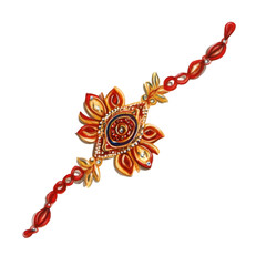 Rakhi: Red Gold Bracelet, Indian Jewelry