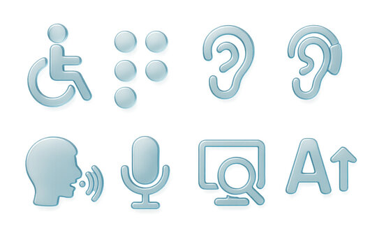 Accessibility in 3d: innovative icons highlight key features for inclusivity