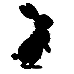 black rabbit silhouette