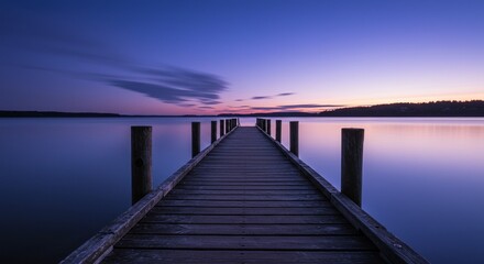 Fototapeta premium pier at sunset
