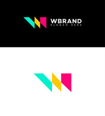 Modern Colorful W Letter Logo Design for Brand Identity
