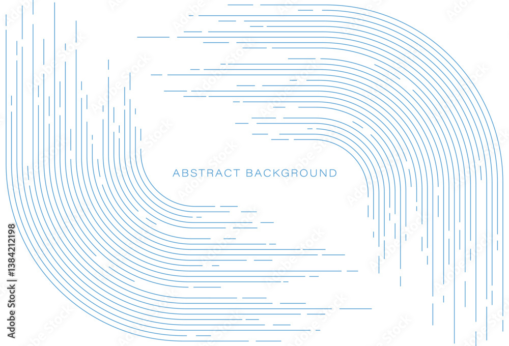 Sticker abstract white background with blue lines. minimal lines design. digital future technology concept. 