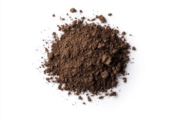 Pile of dark brown powder