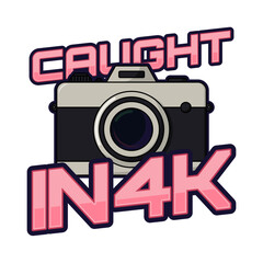 Vector Illustration caught in 4K camera twitch