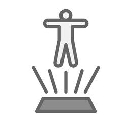 Fototapeta premium Hologram filled outline icon. Hologram color line illustration.