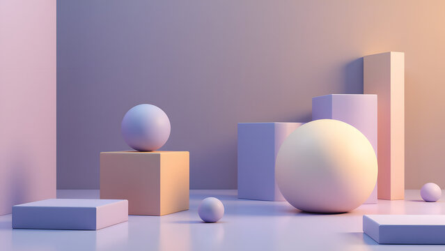 3d render of a building blocks