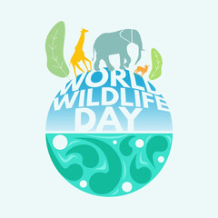 World wildlife day celebration banner
