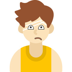 Boy Head Bandage Icon