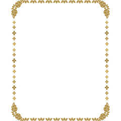 Thai Art traditional frame asian luxury line art, lai Thai Pattern flat illustration