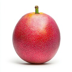 Closeup of Ripe Passion Fruit on White Background