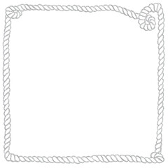 グレーのねじれたロープフレーム Adobe Illustrator Artwork