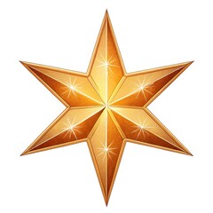 Obraz premium golden star on white background