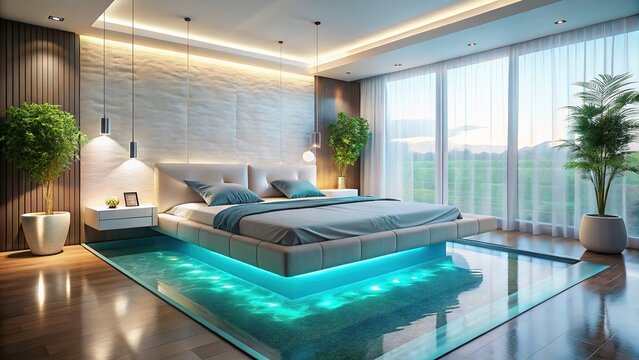 Luxurious Water Beds, Modern Bedroom Design