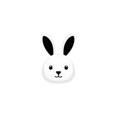 Obraz premium rabbit in black icon, generation AI 