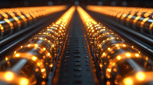 Illuminated Glass Tubes Industrial Technology Pattern