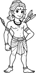 vector illustration of lord rama