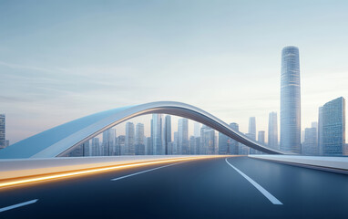 Fototapeta premium Minimalist modern architecture and spatial structure