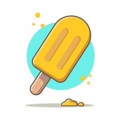 Orange Ice Cream Stick