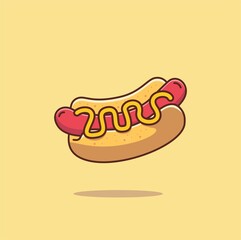 hot dog vector illustration