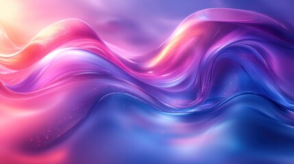 Fototapeta premium Abstract swirling vibrant pink, purple, and blue liquid light waves