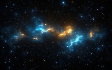 Obraz premium Cosmic Nebula and Stars in Deep Space Creating a Mystical Evening Sky