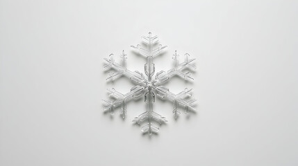 Abstract Snowflake Design With White Background