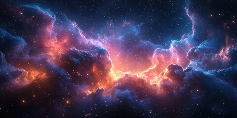 Fototapeta premium Cosmic Nebula and Celestial Clouds of the Universe
