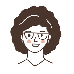 woman with glasses avatar icon