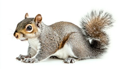 Obraz premium Squirrel isolated on white background