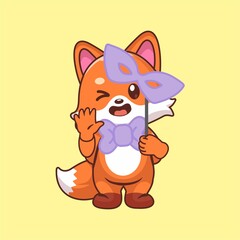 fox carrying carnival equipment