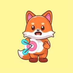 fox carrying dartboard