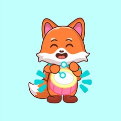 fox carrying carnival equipment