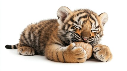 Fototapeta premium Tiger isolated on white background