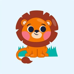 Cute Lion Illustration