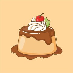 Chocolate Puding Illustration