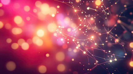 Fototapeta premium Abstract imagery of vibrant light patterns in a colorful digital environment