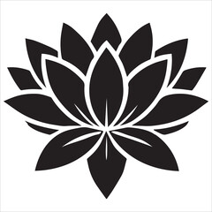 Fototapeta premium Sacred Lotus Silhouette vector