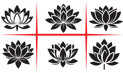 Sacred Lotus Silhouette 