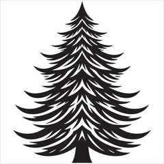 Obraz premium Towering Pine Tree Silhouette