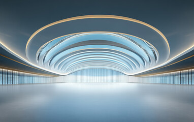 Naklejka premium Minimalist modern architecture and spatial structure 