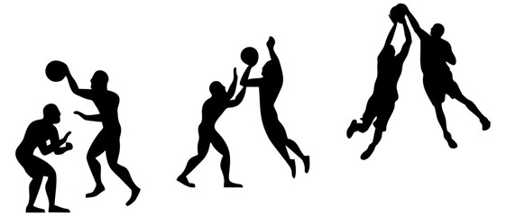vector silhouette of a basketball player illustration