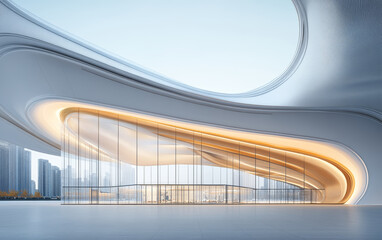 Obraz premium Minimalist modern architecture and spatial structure 