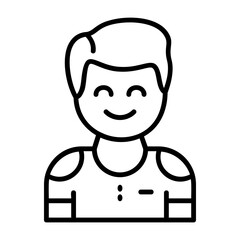 Contentment Outline Style Emotion Icon