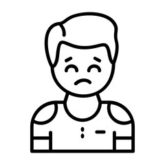Contempt Outline Style Emotion Icon