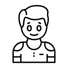 Cheerfulness Outline Style Emotion Icon