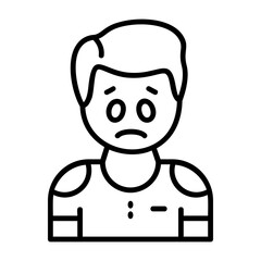 Overwhelm Outline Style Emotion Icon