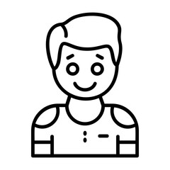 Optimism Outline Style Emotion Icon