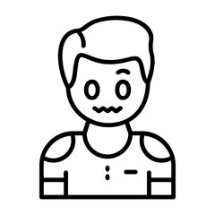 Puzzlement Outline Style Emotion Icon